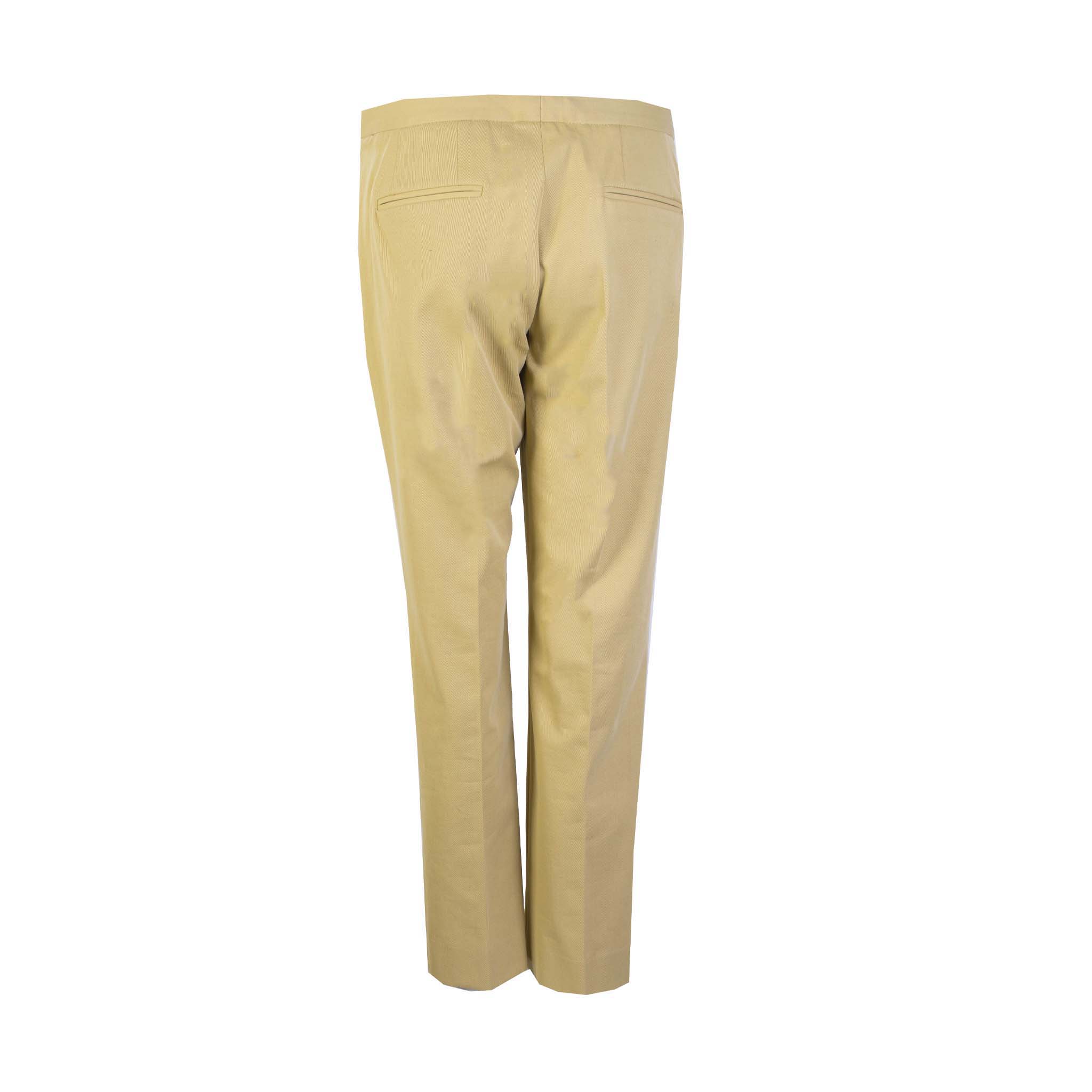 Lardini Yellow Cotton Chino Trousers - Fizigo